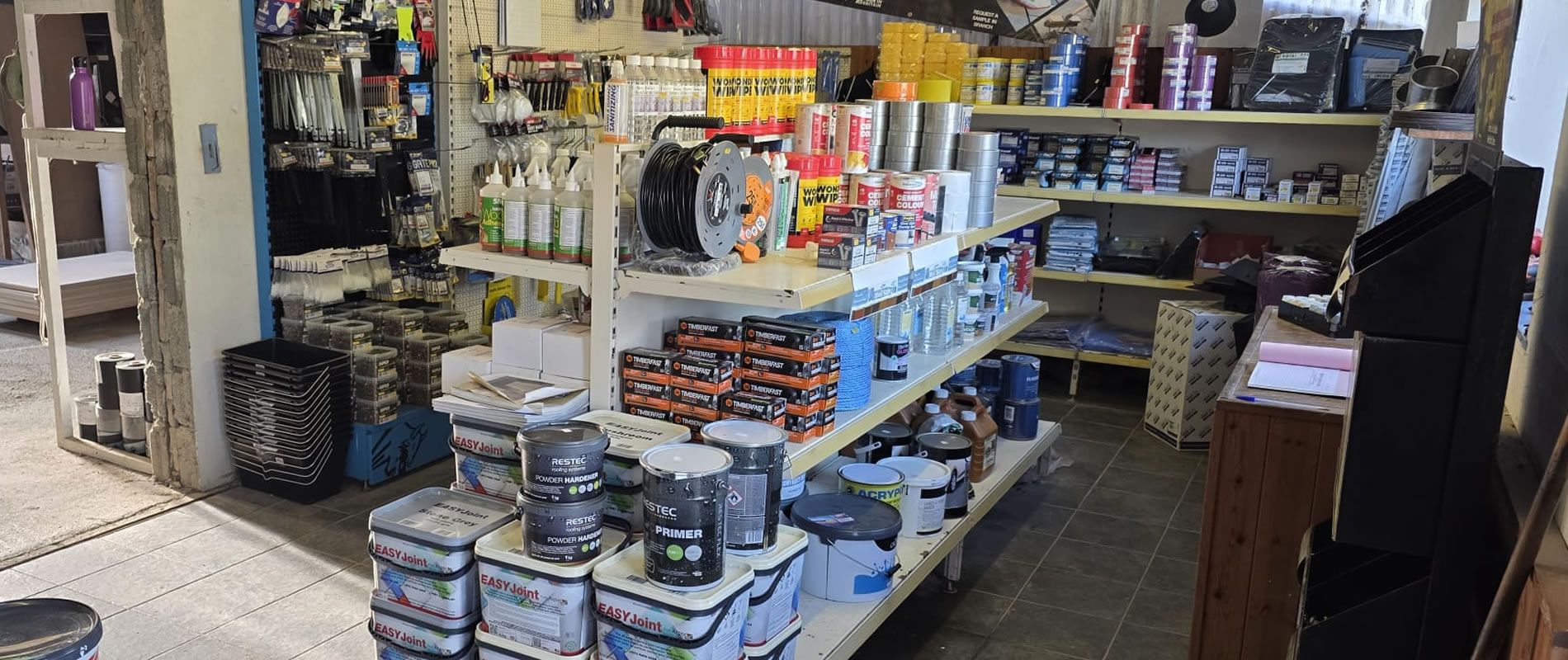 In-store building supplies and essentials
